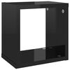 vidaXL &Eacute;tag&egrave;res cube murales 6 pcs noir brillant 22x15x22 cm