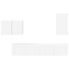 vidaXL Ensemble de meuble TV mural 4 pcs Blanc Bois d'ing&eacute;nierie