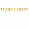 vidaXL Auvent automatique capteur de vent LED 600x350cm Jaune et blanc