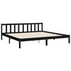 vidaXL Cadre de lit sans matelas noir 200x200 cm bois massif de pin