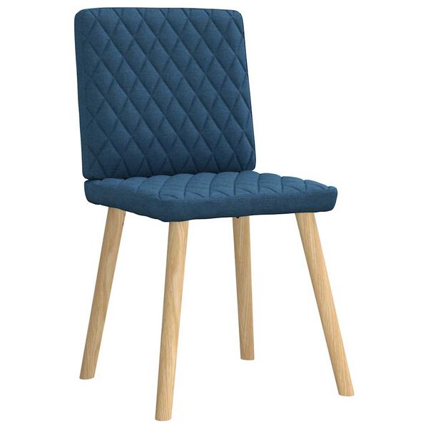 vidaXL Chaises &agrave; manger lot de 6 bleu tissu