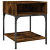 vidaXL Table de chevet ch&ecirc;ne fum&eacute; 40x41x50 cm bois d'ing&eacute;nierie