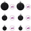 vidaXL Ensemble de Boules de No&euml;l avec 150 LED 61 pcs Noir Plastique