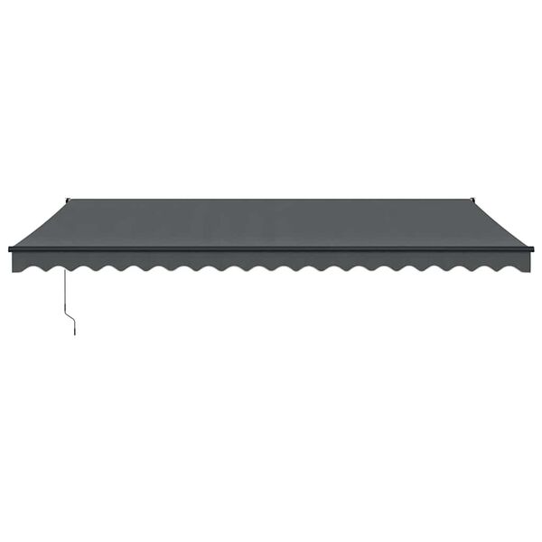 vidaXL Auvent r&eacute;tractable anthracite 5x3 m tissu et aluminium