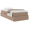 vidaXL Lit avec rangement et matelas Cappuccino 90 x 200 cm