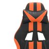 vidaXL Chaise de jeu Noir et orange Similicuir