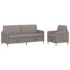 vidaXL Canap&eacute; avec rangement 2 pc Taupe Polyester