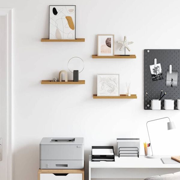 vidaXL &Eacute;tag&egrave;re Murale 4 pcs Beige 40 x 9 x 3 cm Bois d'ing&eacute;nierie