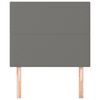 vidaXL T&ecirc;te de lit Gris fonc&eacute; 90x5x118/128 cm Tissu