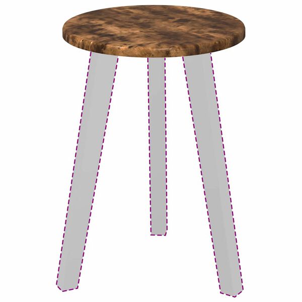 vidaXL Plateau de table Chêne fumé 30 x 30 x 1,5 cm Bois d'ingénierie