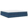vidaXL Lit avec rangement et matelas Bleu 200 x 200 cm Polyester