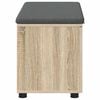 vidaXL Banc d'entr&eacute;e avec coussin Ch&ecirc;ne Sonoma 80 x 46 x 46 cm