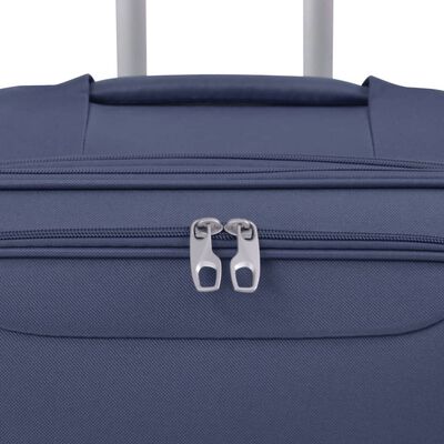 vidaXL Jeu de valises souples 3 pcs Bleu marine