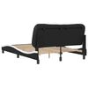 vidaXL Cadre de lit sans matelas Hvar noir et blanc 140x190 cm similicuir