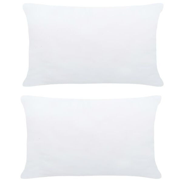 vidaXL Garnitures de coussin 2 pcs 60x40 cm Blanc