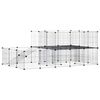 vidaXL Cage animaux de compagnie &agrave; 44 panneaux et porte Noir 35x35 cm