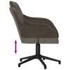 vidaXL Chaise pivotante de bureau Gris fonc&eacute; Velours