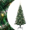 vidaXL Sapin de No&euml;l artificiel pr&eacute;-&eacute;clair&eacute; Vert 150 cm PVC et m&eacute;tal