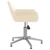 vidaXL Chaise pivotante de salle &agrave; manger Cr&egrave;me Velours