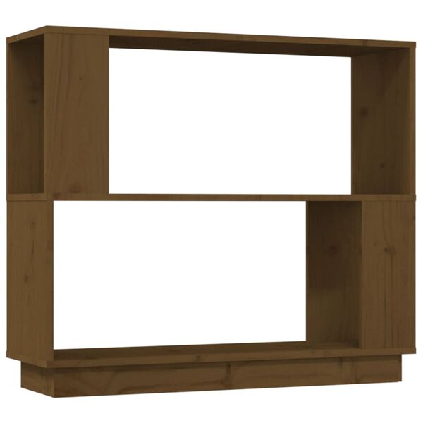 vidaXL Bibliothèque/Cloison Marron miel 80x25x70 cm Bois massif