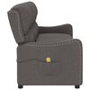 vidaXL Fauteuil de massage inclinable à 3 places gris foncé tissu