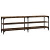 vidaXL Meuble TV ch&ecirc;ne fum&eacute; 160x30x50 cm bois d'ing&eacute;nierie