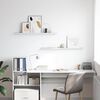 vidaXL &Eacute;tag&egrave;re Murale avec &eacute;tag&egrave;re 2 pcs Marbre blanc 100 x 9 x 3 cm