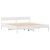 vidaXL Cadre de lit sans matelas blanc 160x200 cm bois de pin massif