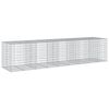 vidaXL Panier gabion avec couvercle 450x100x100 cm fer galvanis&eacute;