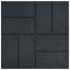 vidaXL Pierre de marchage 6 pcs Noir 40,5 x 40,5 x 2 cm Caoutchouc