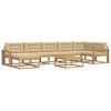 vidaXL Ensemble de canap&eacute;s d'ext&eacute;rieur 8 pc Blanc et Beige