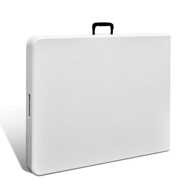 vidaXL Table pliable de jardin Blanc 180x75x74 cm PEHD