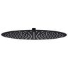 vidaXL Pomme de douche pluie Acier inoxydable 40 cm Ronde Noir
