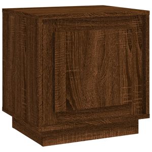 vidaXL Table de chevet ch&ecirc;ne marron 44x35x45 cm bois d'ing&eacute;nierie