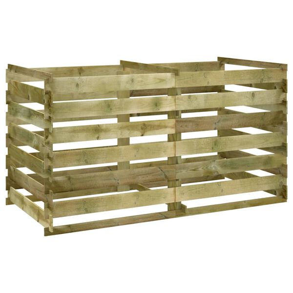 vidaXL Bac de compostage &agrave; lattes Bois de pin impr&eacute;gn&eacute; 180x90x90 cm