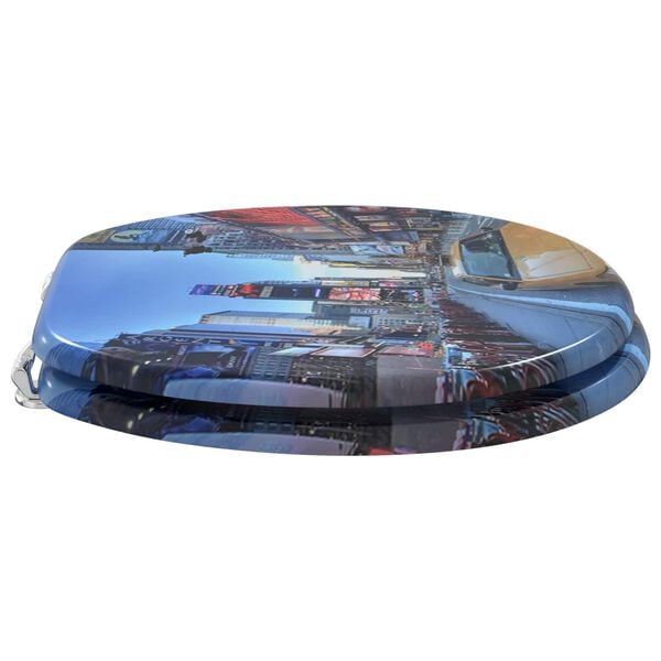 vidaXL Si&egrave;ge de toilette 2 pcs Gris 44 x 38 cm Panneau MDF