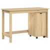 vidaXL Ensemble bureau et armoire 2 pc Marron Bois de pin massif