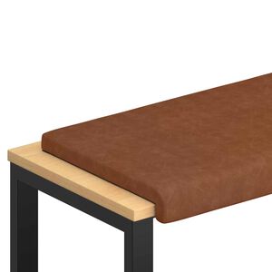 vidaXL Coussin de banc Simili cuir Marron Profondeur 35 cm