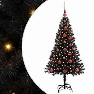 vidaXL Sapin de No&euml;l Noir 120 cm PVC