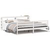 vidaXL Cadre de lit sans matelas blanc 200x200 cm bois massif de pin