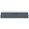 vidaXL Lit avec rangement et matelas Gris fonc&eacute; 90 x 190 cm Velours
