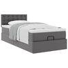 vidaXL Lit ottoman avec matelas gris 80x200 cm similicuir