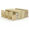 vidaXL Ensemble &agrave; manger de jardin 5 pcs Bois de pin impr&eacute;gn&eacute;