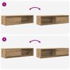 vidaXL Meubles TV 2 pcs ch&ecirc;ne artisanal 100x31x25,5 cm bois ing&eacute;nierie