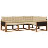 vidaXL Ensemble de canap&eacute;s d'ext&eacute;rieur 4 pcs Naturel et Beige