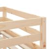 vidaXL Lit mezzanine enfants avec rideaux sans matelas bleu 90x190 cm