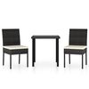 vidaXL Ensemble &agrave; manger d&rsquo;ext&eacute;rieur avec coussins 3pcs r&eacute;sine tress&eacute;e