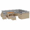 vidaXL Ensemble de canapé de jardin 12 pcs Beige polyrotin