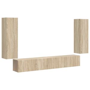 vidaXL Ensemble de meuble TV mural 4 pc Ch&ecirc;ne Sonoma Bois d'ing&eacute;nierie