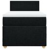 vidaXL Sommier &agrave; lattes de lit avec matelas noir 90x190 cm simple tissu